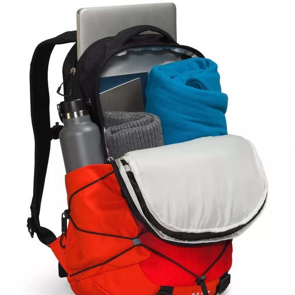 THE NORTH FACE Borealis Commuter Laptop Backpack Fiery Red Dip Dye Large Prin - Picture 4 of 5